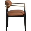 Meridian Furniture Riccio Cognac Vegan Leather Dining Arm Chair (Set of 2)