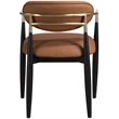 Meridian Furniture Riccio Cognac Vegan Leather Dining Arm Chair (Set of 2)