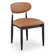 Meridian Furniture Riccio Cognac Vegan Leather Dining Side Chair (Set of 2)