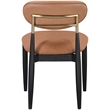 Meridian Furniture Riccio Cognac Vegan Leather Dining Side Chair (Set of 2)