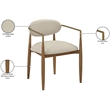 Meridian Furniture Riccio Beige Vegan Leather Dining Arm Chair (Set of 2)