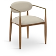 Meridian Furniture Riccio Beige Vegan Leather Dining Arm Chair (Set of 2)