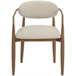 Meridian Furniture Riccio Beige Vegan Leather Dining Arm Chair (Set of 2)