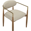 Meridian Furniture Riccio Beige Vegan Leather Dining Arm Chair (Set of 2)