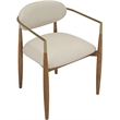 Meridian Furniture Riccio Beige Vegan Leather Dining Arm Chair (Set of 2)