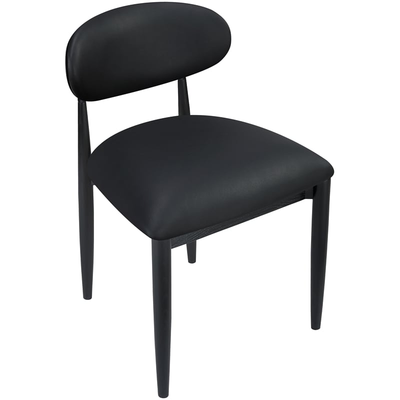 Meridian Furniture Riccio Black Vegan Leather Dining Side Chair (Set of 2)