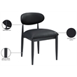 Meridian Furniture Riccio Black Vegan Leather Dining Side Chair (Set of 2)