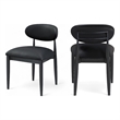 Meridian Furniture Riccio Black Vegan Leather Dining Side Chair (Set of 2)