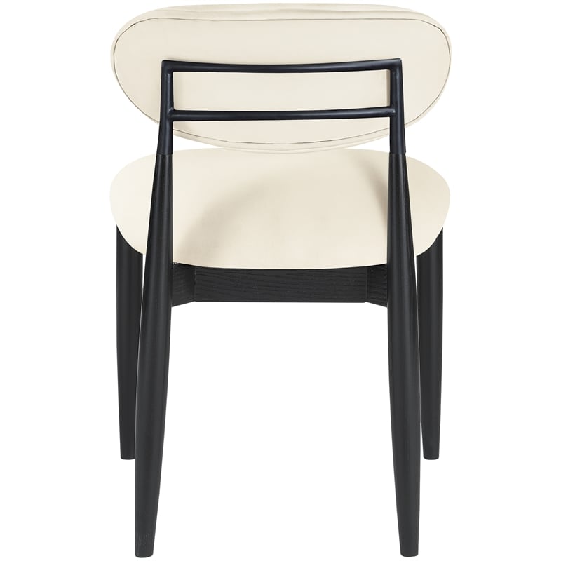 Meridian Furniture Riccio Cream Vegan Leather Dining Side Chair (Set of 2)