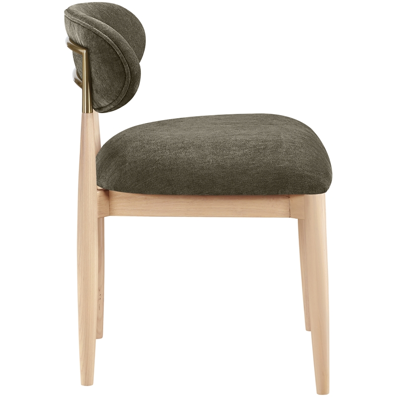 Meridian Furniture Riccio Brown Performance Fabric Dining Side Chair (Set of 2)