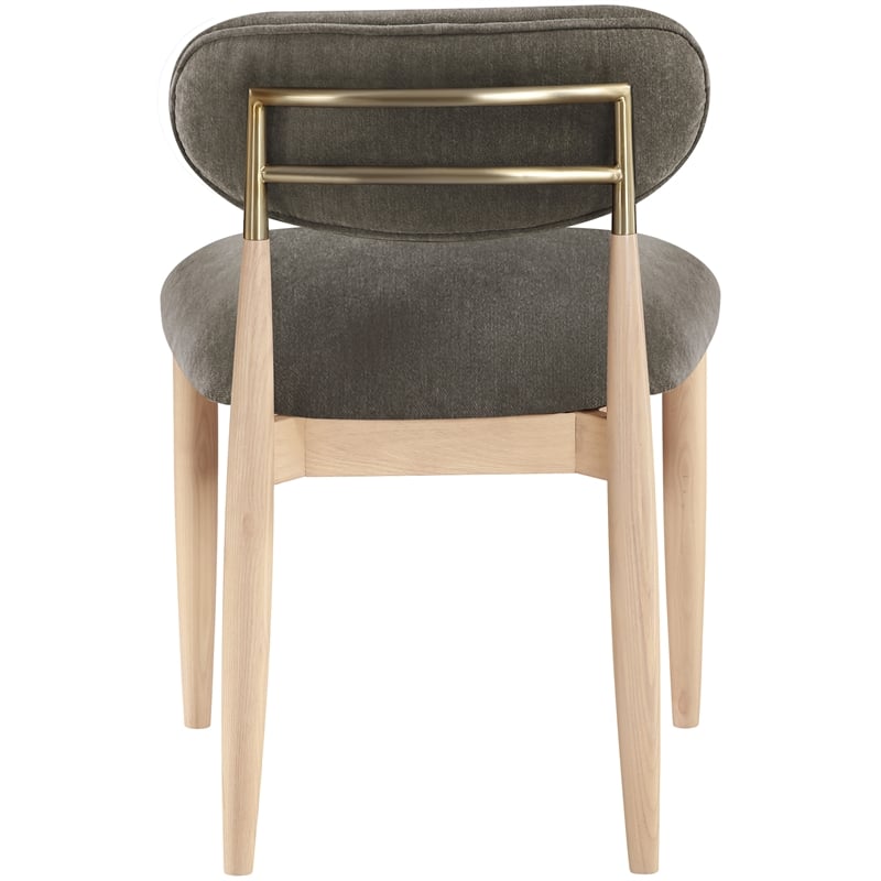 Meridian Furniture Riccio Brown Performance Fabric Dining Side Chair (Set of 2)