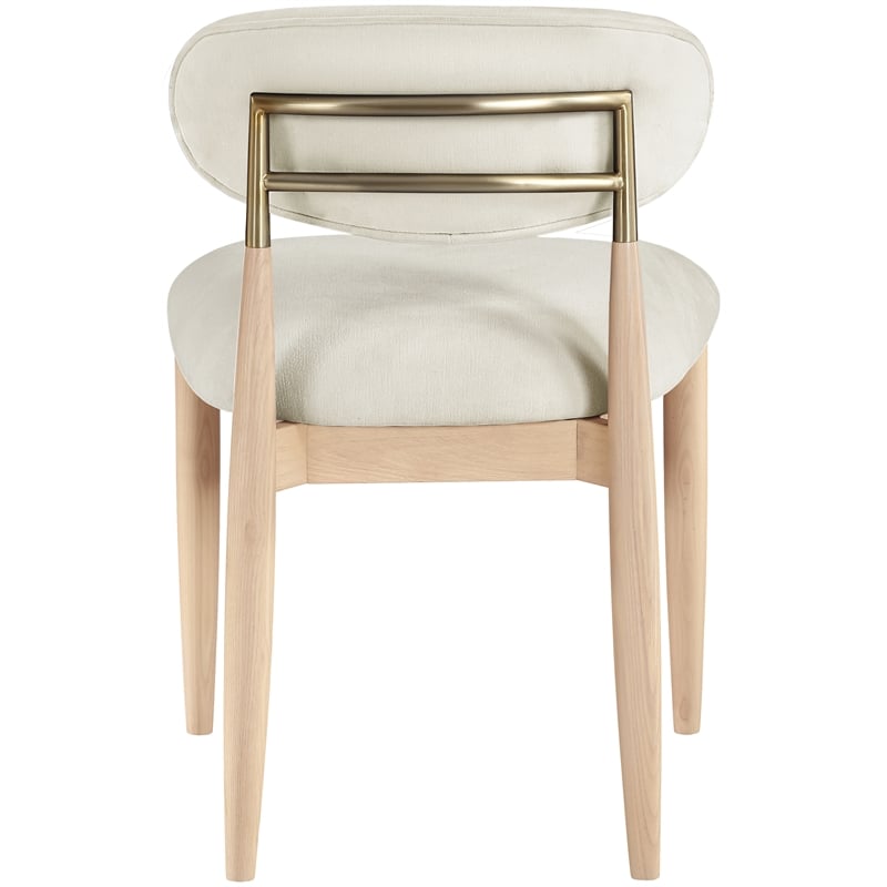 Meridian Furniture Riccio Cream Performance Fabric Dining Side Chair (Set of 2)