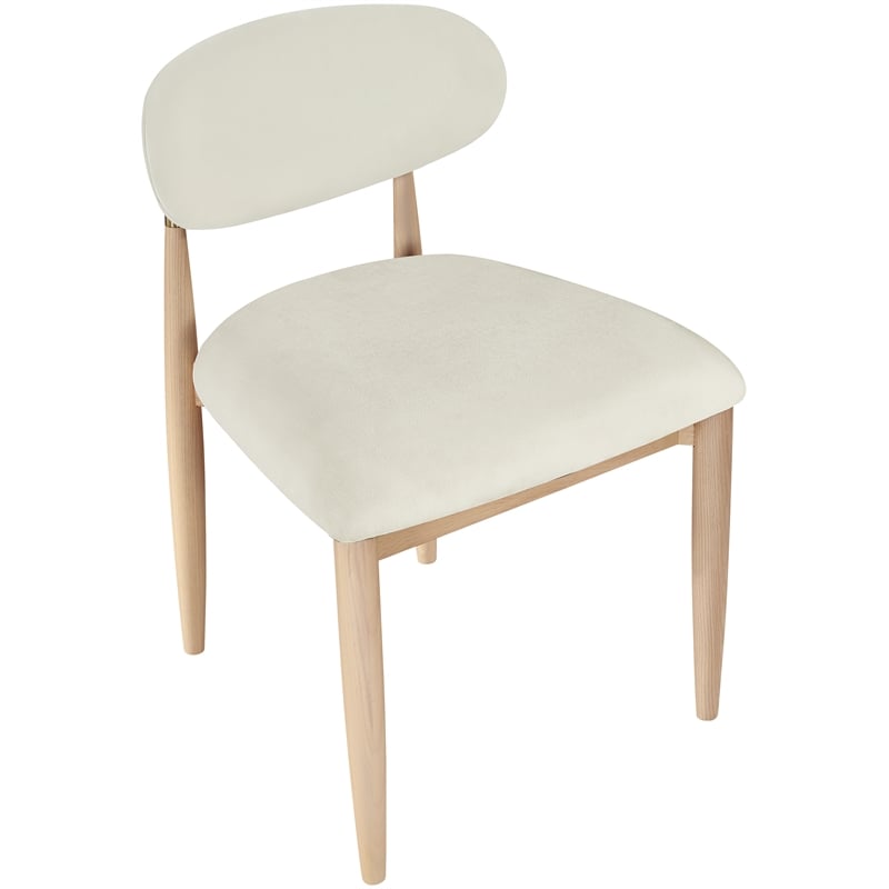 Meridian Furniture Riccio Cream Performance Fabric Dining Side Chair (Set of 2)