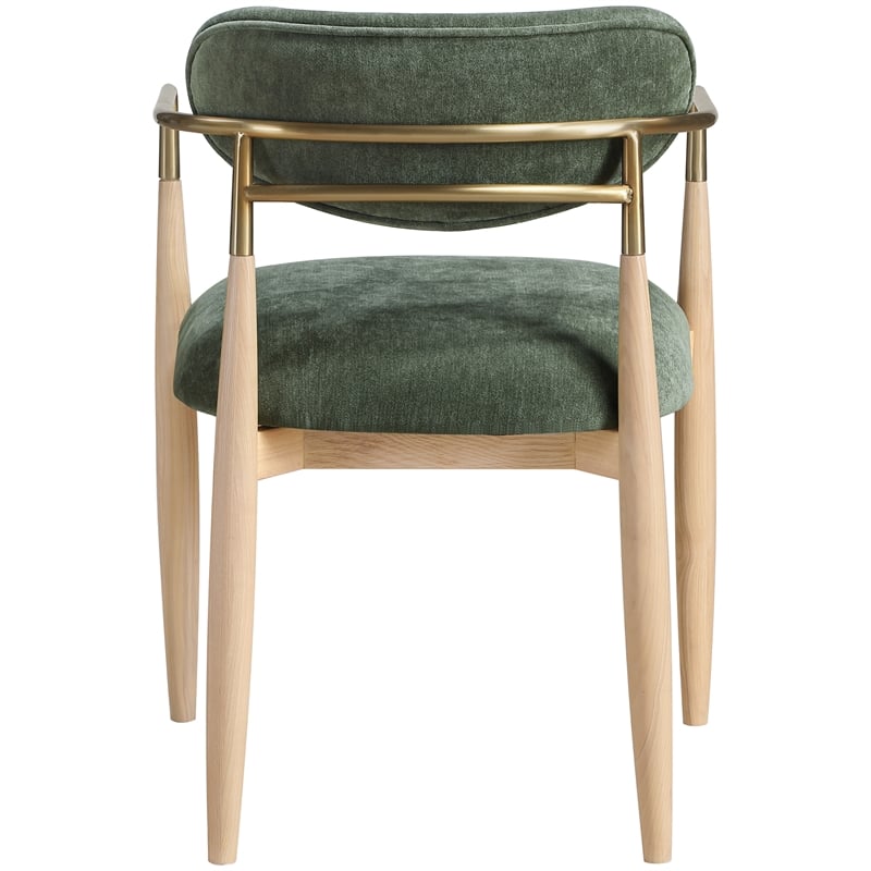 Meridian Furniture Riccio Olive Performance Fabric Dining Arm Chair (Set of 2)