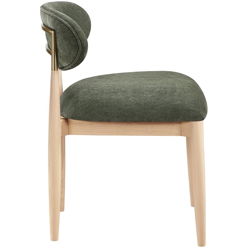 Meridian Furniture Riccio Olive Performance Fabric Dining Side Chair (Set of 2)