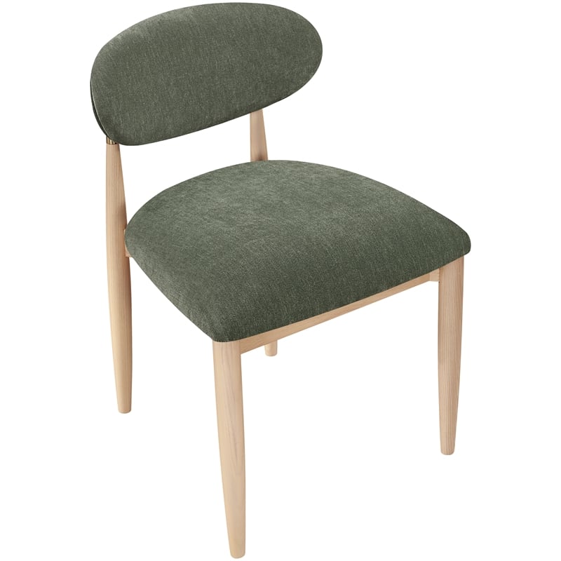 Meridian Furniture Riccio Olive Performance Fabric Dining Side Chair (Set of 2)