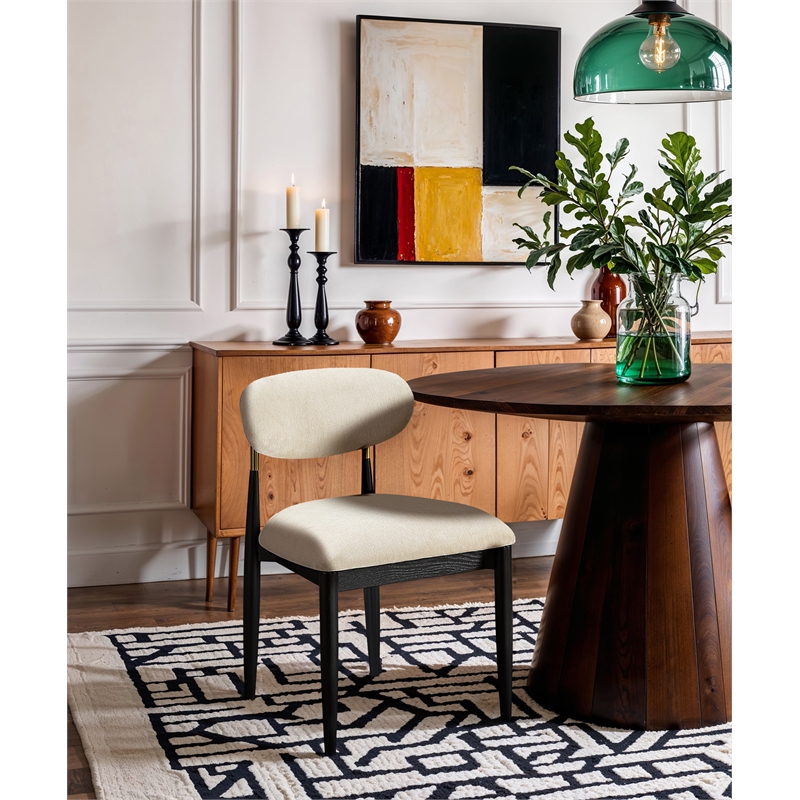 Meridian Furniture Riccio Beige Performance Fabric Dining Side Chair (Set of 2)