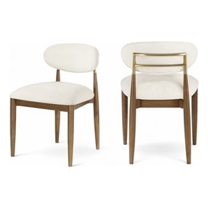 Meridian Furniture Riccio Beige Performance Fabric Dining Side Chair (Set of 2)