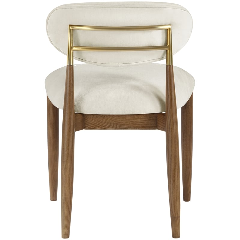 Meridian Furniture Riccio Cream Performance Fabric Dining Side Chair (Set of 2)