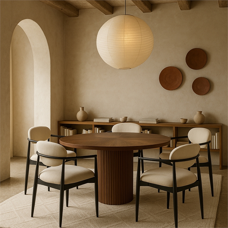 Meridian Furniture Riccio Beige Performance Fabric Dining Arm Chair (Set of 2)