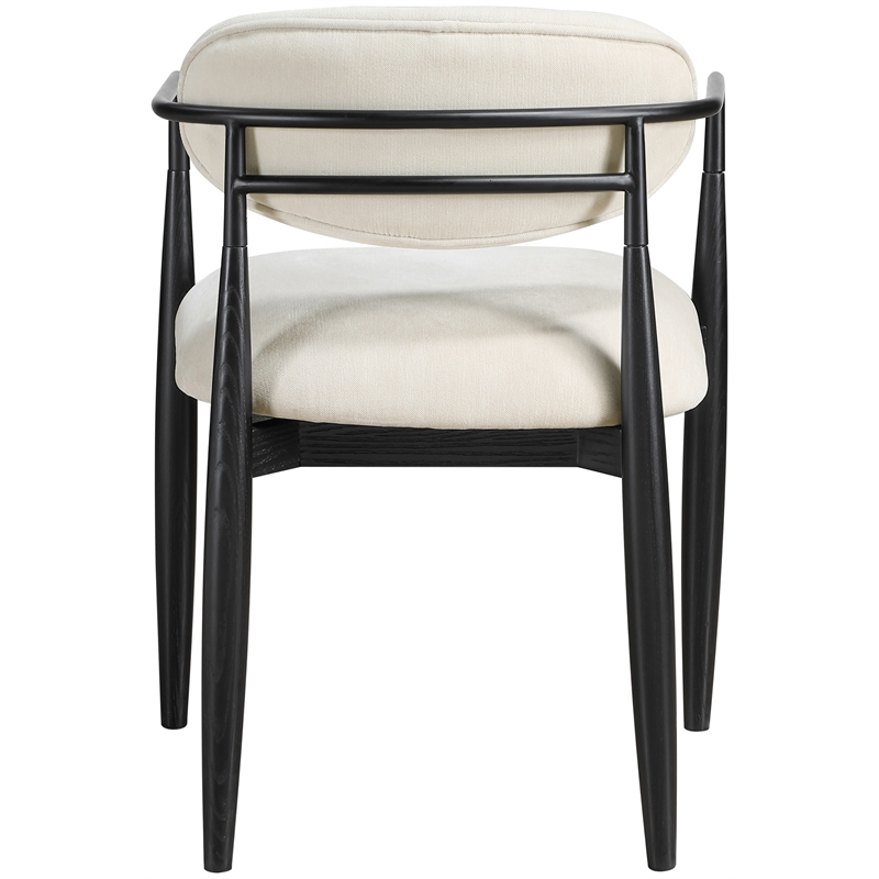 Meridian Furniture Riccio Beige Performance Fabric Dining Arm Chair (Set of 2)