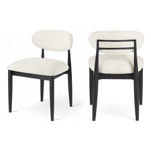 Meridian Furniture Riccio Beige Performance Fabric Dining Side Chair (Set of 2)