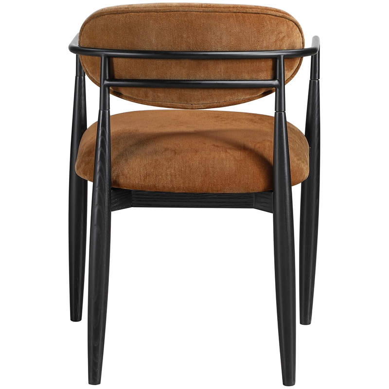 Meridian Furniture Riccio Cognac Performance Fabric Dining Arm Chair (Set of 2)