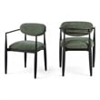 Meridian Furniture Riccio Olive Performance Fabric Dining Arm Chair (Set of 2)