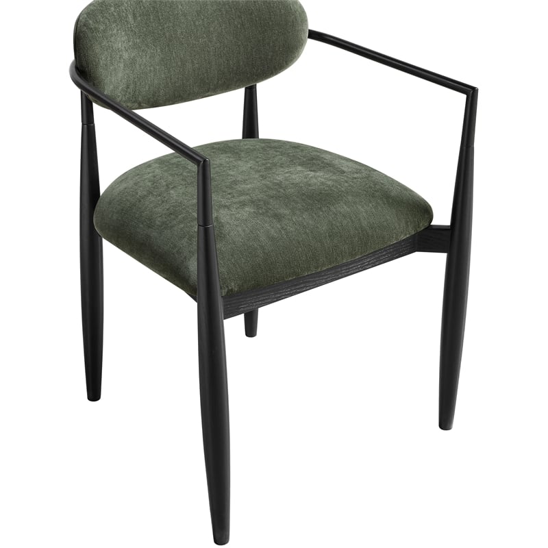 Meridian Furniture Riccio Olive Performance Fabric Dining Arm Chair (Set of 2)