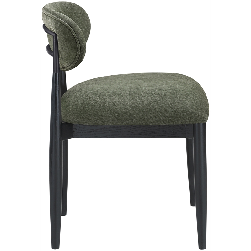 Meridian Furniture Riccio Olive Performance Fabric Dining Side Chair (Set of 2)
