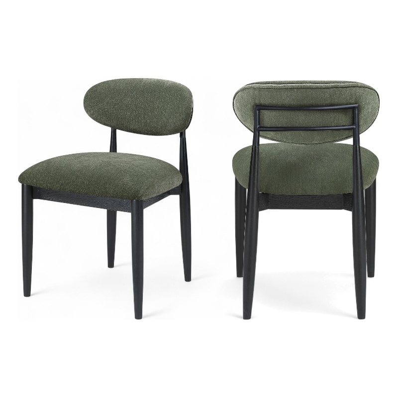 Meridian Furniture Riccio Olive Performance Fabric Dining Side Chair (Set of 2)