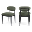 Meridian Furniture Riccio Olive Performance Fabric Dining Side Chair (Set of 2)