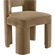 Meridian Furniture Zuno Beige Velvet Performance Fabric Dining Chair (Set of 2)