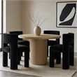 Meridian Furniture Zuno Black Velvet Performance Fabric Dining Chair (Set of 2)