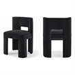 Meridian Furniture Zuno Black Velvet Performance Fabric Dining Chair (Set of 2)