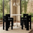 Meridian Furniture Zuno Black Velvet Performance Fabric Counter Stool (Set of 2)