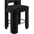 Meridian Furniture Zuno Black Velvet Performance Fabric Counter Stool (Set of 2)