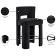 Meridian Furniture Zuno Black Velvet Performance Fabric Counter Stool (Set of 2)