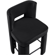Meridian Furniture Zuno Black Velvet Performance Fabric Counter Stool (Set of 2)