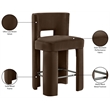 Meridian Furniture Zuno Brown Velvet Performance Fabric Counter Stool (Set of 2)