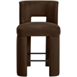 Meridian Furniture Zuno Brown Velvet Performance Fabric Counter Stool (Set of 2)