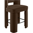 Meridian Furniture Zuno Brown Velvet Performance Fabric Counter Stool (Set of 2)