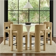 Meridian Furniture Zuno Camel Velvet Performance Fabric Counter Stool (Set of 2)