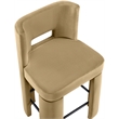 Meridian Furniture Zuno Camel Velvet Performance Fabric Counter Stool (Set of 2)