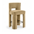 Meridian Furniture Zuno Camel Velvet Performance Fabric Counter Stool (Set of 2)