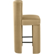 Meridian Furniture Zuno Camel Velvet Performance Fabric Counter Stool (Set of 2)