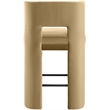 Meridian Furniture Zuno Camel Velvet Performance Fabric Counter Stool (Set of 2)