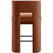 Meridian Furniture Zuno Cognac Velvet Performance Fabric CounterStool (Set of 2)