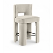 Meridian Furniture Zuno Cream Velvet Performance Fabric Counter Stool (Set of 2)