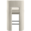 Meridian Furniture Zuno Cream Velvet Performance Fabric Counter Stool (Set of 2)